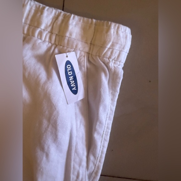 Old Navy NWT! White Linen Belted Tie Mini Short pocket size XXL - Picture 12 of 16